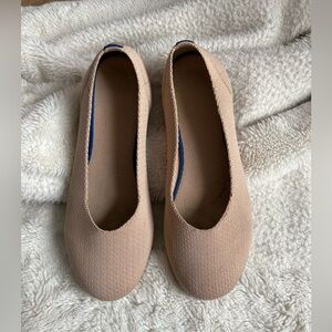 Comfort Knit Ballet Flats in Neutral Beige - size 7